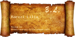 Barczi Lilla névjegykártya