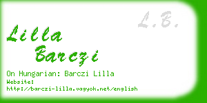 lilla barczi business card